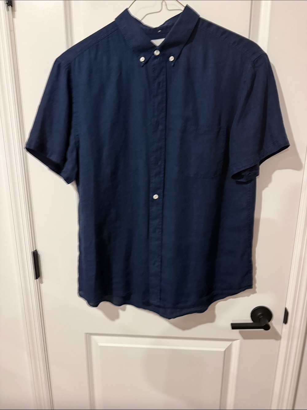 Billy Reid Navy Short-Sleeve Button-Down Shirt